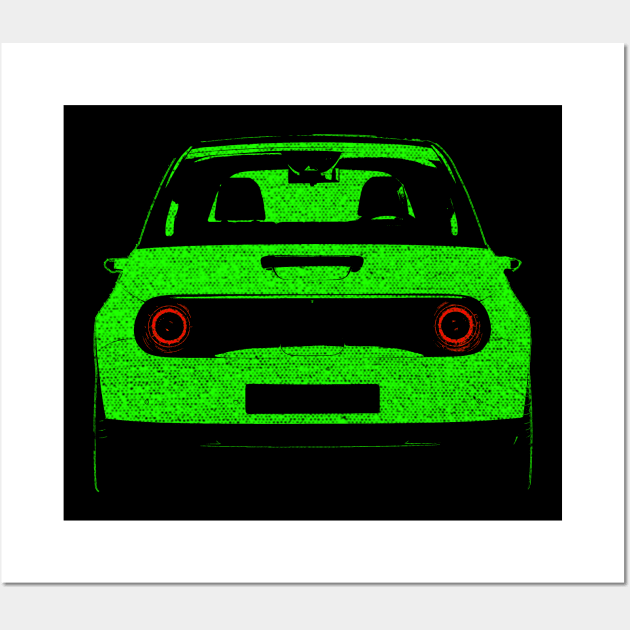 E car electric vehicle green car Wall Art by WOS